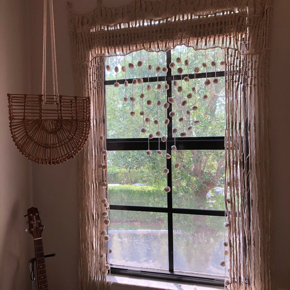 Urban Outfitters Macrame Boho Window Treatment